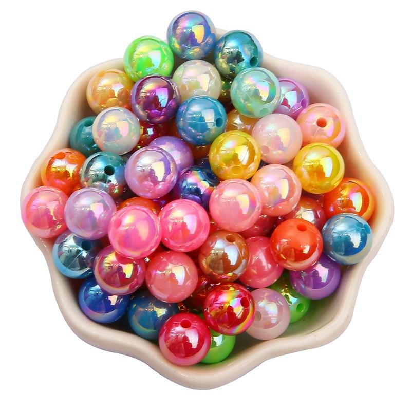 6/8/10mmABS Imitation Pearl AB Color Round Beads DIY Handmade Beaded Loose Bead Material Hair Accessories