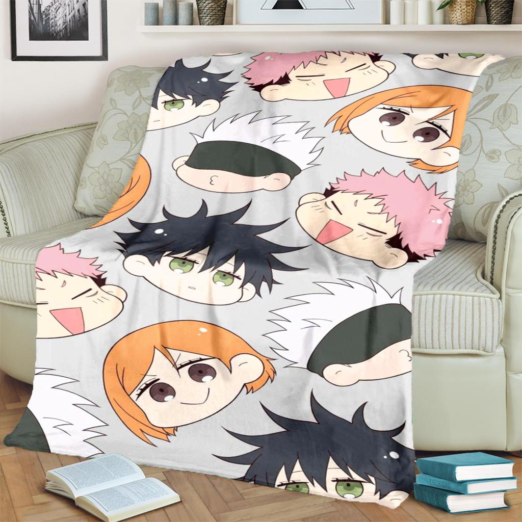 Jujutsu Kaisen Blanket Flannel Warm Comfortable for Bedrooms, Sofas, Beds, Chairs, Picnics, Travel