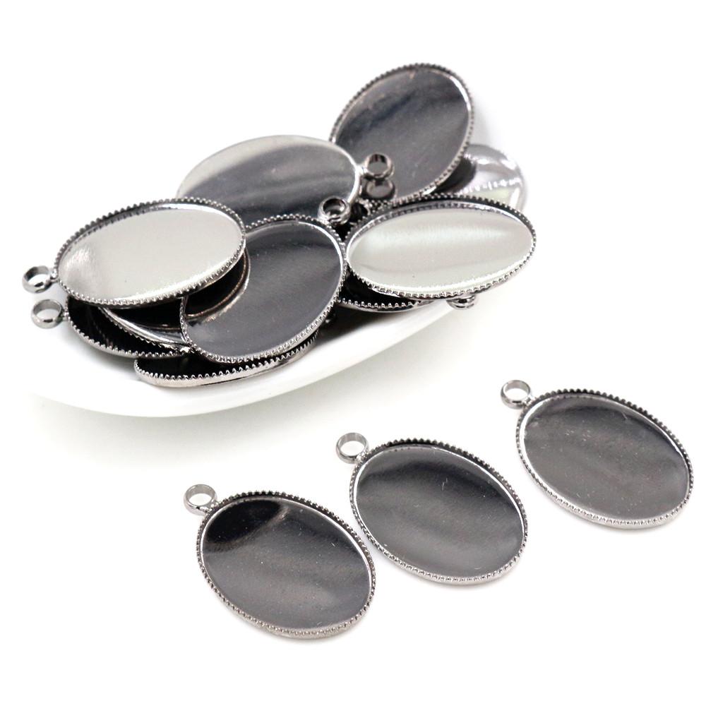 20 Stück 13x18mm Innenmaß 6 Farben Vergoldetes Messing Cameo Cabochon Basis Fassung Anhänger Tablett Schmuckzubehör