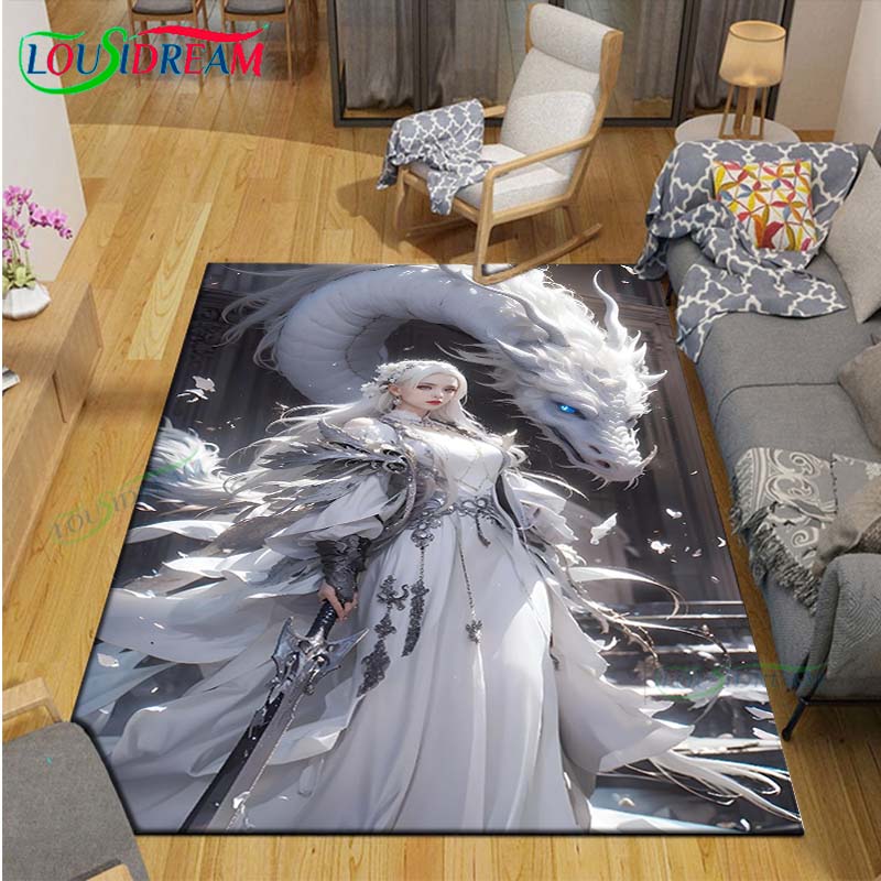 Hot Fashion Chinese Dragon Print Carpet Outdoor Rug Area Rug Non-slip Carpet Bedroom Decor Carpet for Room Gift