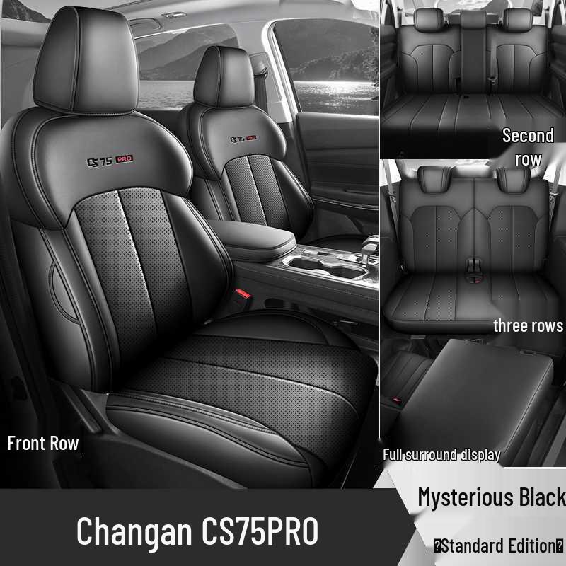 Changan CS75 PRO Seat Covers: Fully Enclosed, All-Season, Perforated Leather Car Seat Cushions for 26 Models.