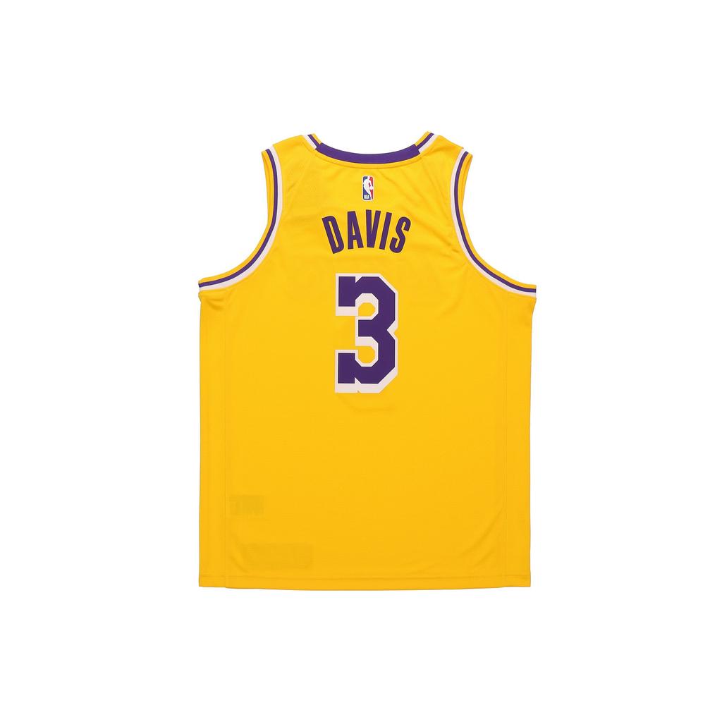 Nike NBA Anthony Davis LA Lakers Icon Edition 2020 Jersey Yellow Men Streetwear CW3669-728