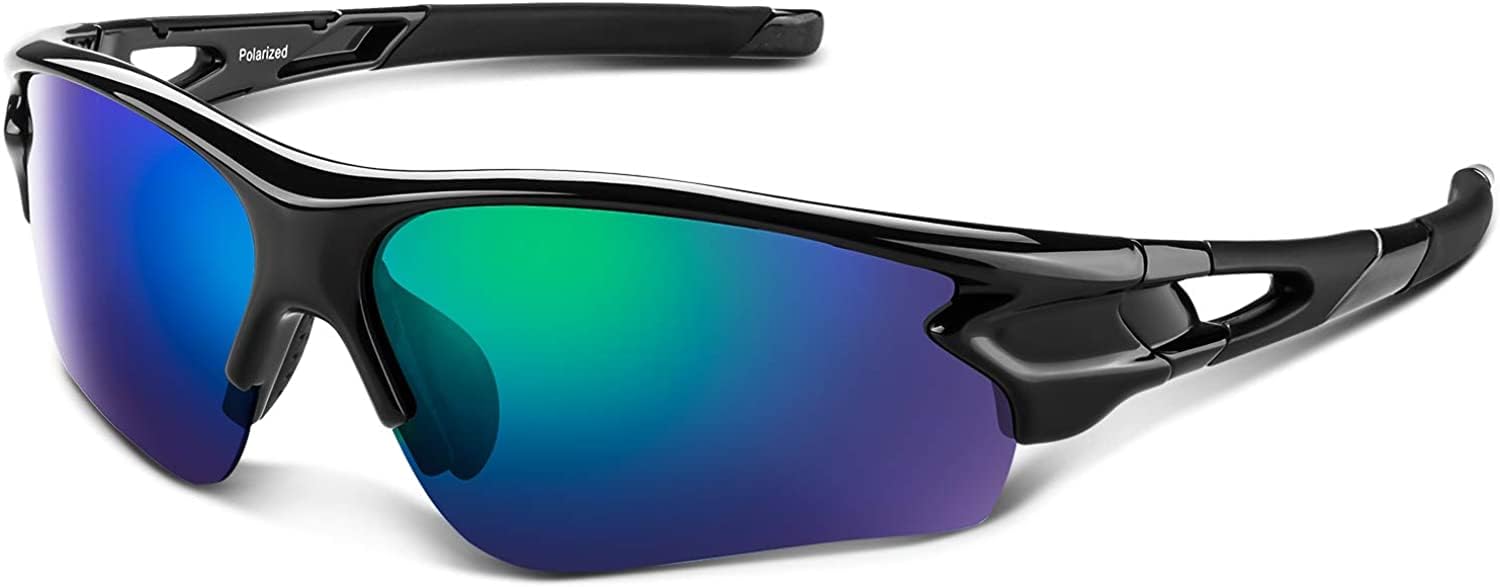 

BEACOOL Sports Sunglasses with Polarized Lenses for Baseball, Running, Cycling, Mountaineering, Fishing, Driving, Golf, Motorcycles, Tennis, and