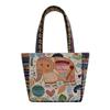 Elephant Cat Rabbit Pattern Nylon Shoulder Bag With Inner Compartment For Casual Outings