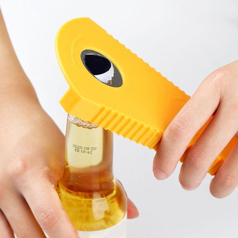 Ergonomic Handheld Bottle Opener For Seniors Multifunctional Can Opener for Jars Cans Sodas Kitchen Accessory