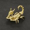 Antiqued Brass Scorpions Miniature Figurine Pen Holder Ornament for Business Gift Giving and Home Office Desktop Decors