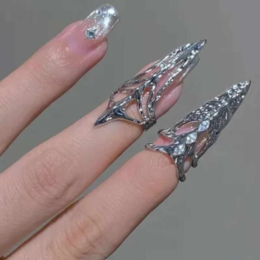 Fingertip Ring Fingertip Protective Cover Metal Hollow Ring Jewelry New Punk Ring Gift