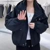 Stilvolle Damen-Kapuzen-Windbreaker-Jacke - Herbst 2025 Lockerer Schnitt Arbeitskleidungs-Stil für zierliche Größen