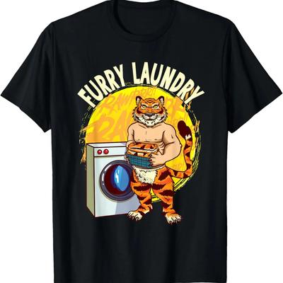 Fellige Wäsche Fellwesen Design mit Tiger Fursuit T-Shirt
