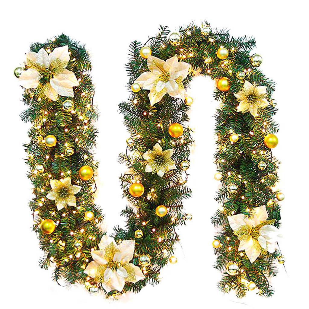  LED Tree Hanging Ornament Rattan Colorful Decoration For Christmas Party