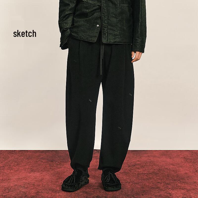 

CROQUIS Men s Loose Tapered Knit Pants S