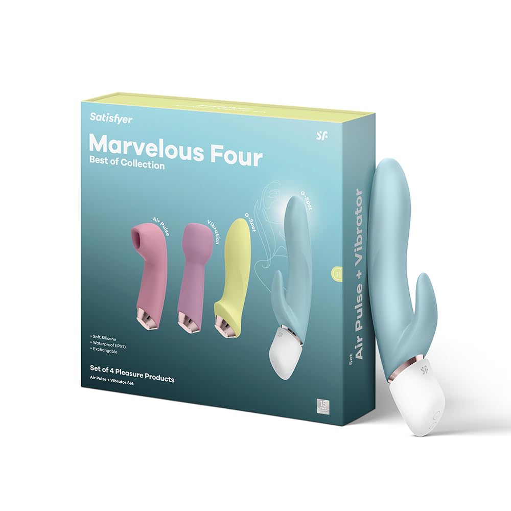 Satisfyer Marvelous Four Suction Vibrator Electric Massager Vibrator Rotor 4 Piece Set 4in1 Clitoris External Orgasm Internal Orgasm Whole Body