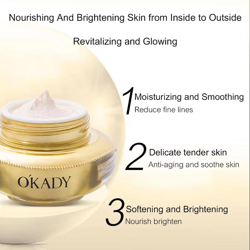 Okady Golden Rejuvenating Whitening Face Cream Moisturizing Nourishing Brightening Night Cream 10G
