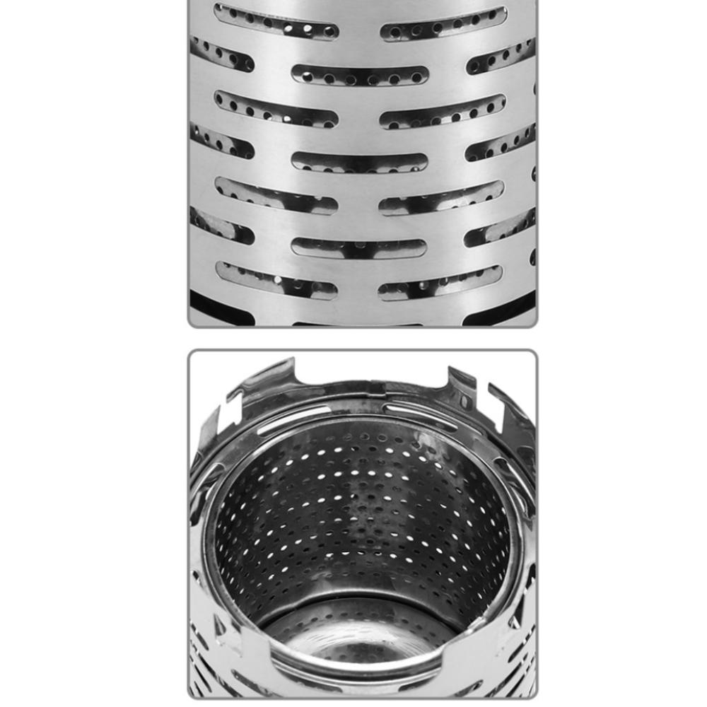 

Mini Portable Heater Stainless Steel Emergency Heater Durable Heating Cover Camping срібний