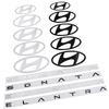 Aluminum Alloy Car Rear Front Emblem for Hyundai Logo Elantra Sonata Trunk Letter Badge Sticker Auto Exterior Accessories AD1
