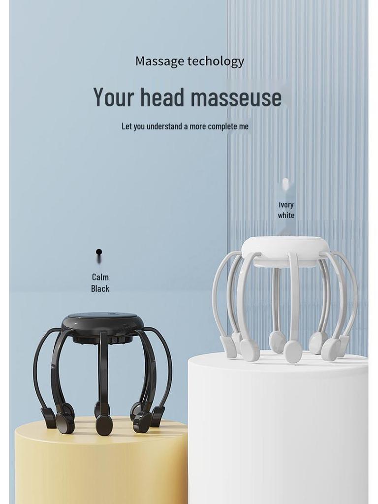 Multi-functional Electric Head Massager: Vibration for Meridian Dredging and Relaxation
