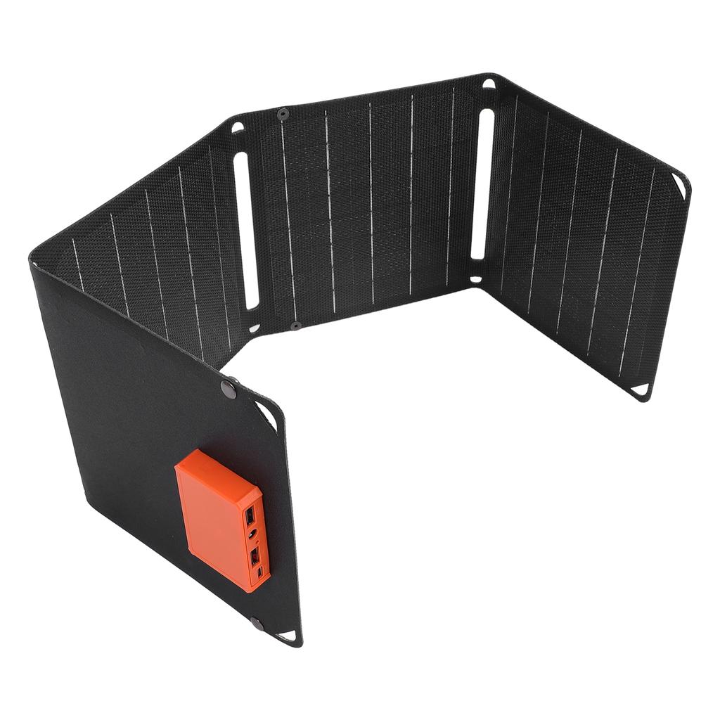 40W Folding Solar Panel Dual USB Foldable Bag 4 Fold ETFE Solar Panel Charging Bag With Solar Panel