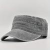 Casual Cotton Flat Top Hat Adjustable Fishing Hat Military Cap For Men Women Vintage Army Cap