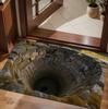 Welcome Mat 2D Mossy Stone Well Area Rug Soft Washable Floor Carpet for Living Room Bedroom Bathroom Home Decor