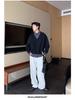 Men's Korean Style Two-Piece Patchwork Hoodie - Autumn/Winter Loose Fit, Solid Color, Versatile Design.