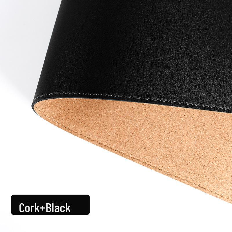 Non-Slip PU Leather Table and Bar Mats with Cork Coasters