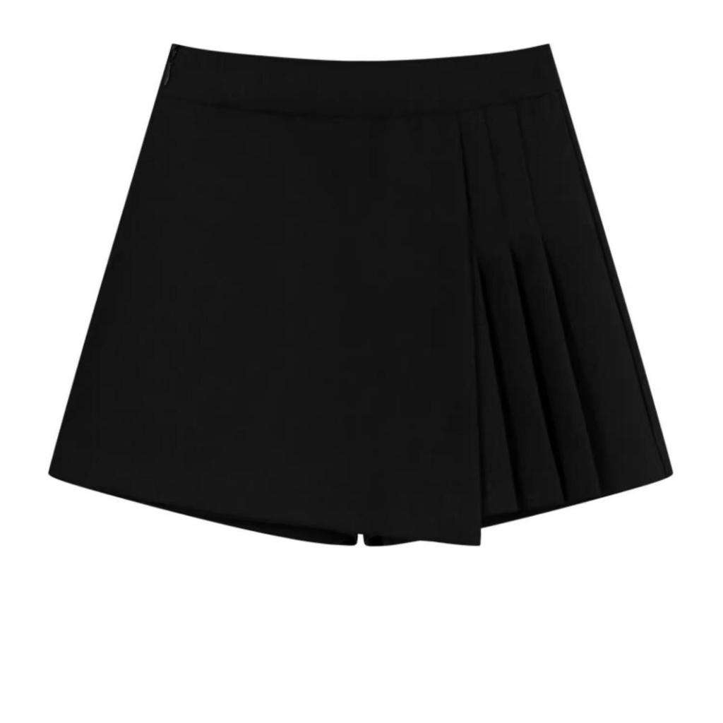 High-Waisted A-Line Pleated Skirt-Shorts for Women - 2025 Spring/Summer Slimming Versatile Style