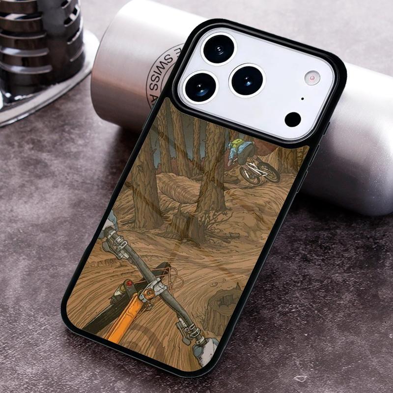 Mountain Biking MTB Phone Case for iPhone 17 16 15 Pro Max Air 14 13 12 11 Plus Shockproof Capa Cover