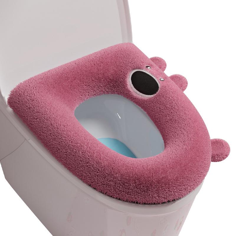 Waterproof Velvety Toilet Seat Cover with Zipper - Thick, Dirt-Resistant, All-Season & Washable