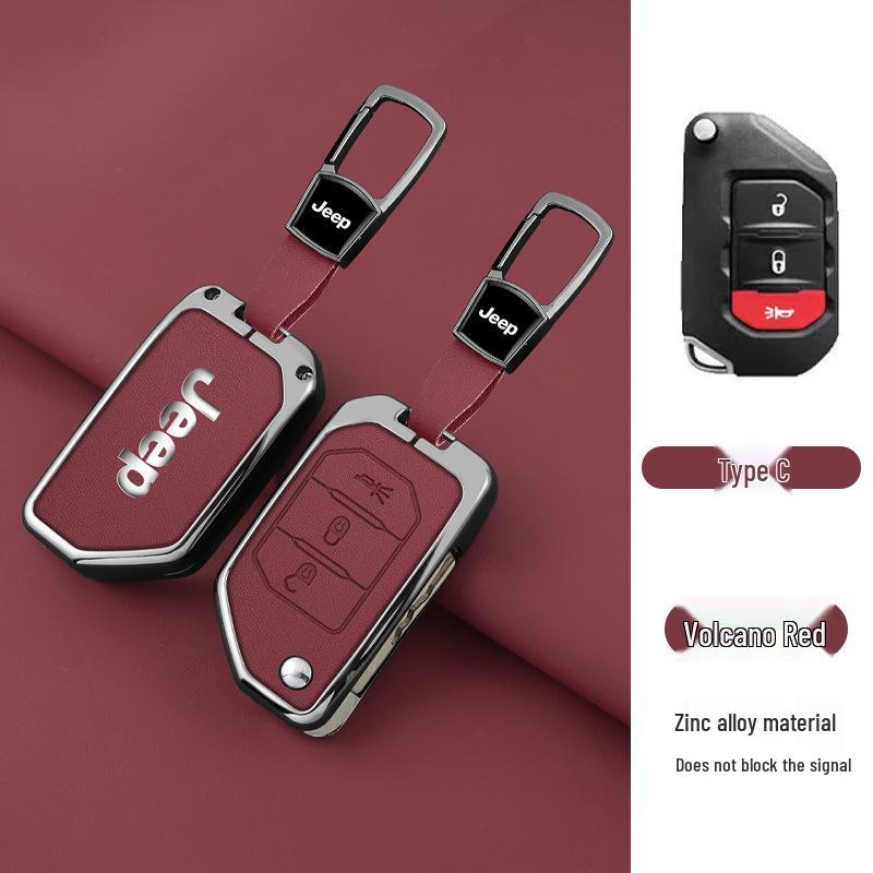 Premium Zinc Alloy Leather Accessory for Jeep Gladiator Wrangler 4XE - Unisex Design