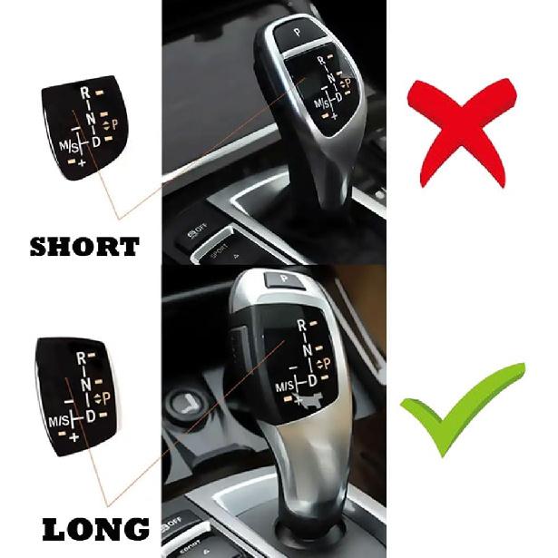 Car Shift Knob Panel Gear Button Cover Emblem M Performance Sticker Compatible with BMW X1 X3 X5 X6 M3 M5 F01 F10 F30 F35 F15 F16 F18 (Standard