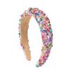 Nieuwe Stijl Overdreven Meerkleurige Kristal Snoep Spons Brede Rand Haarband Haaraccessoire Hoofddeksel