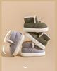 Women's High-Top Velvet-Lined Cotton Slippers, Non-Slip, Warm, Thickened for Winter, Suitable for Indoor & Outdoor Use