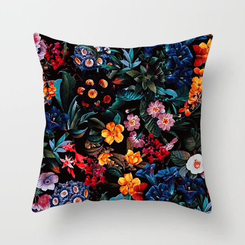 Beautiful Flower Series Throw Pillow Gift Home Office Decoration Throw Pillow Bedroom Sofa Car Cushion Cover