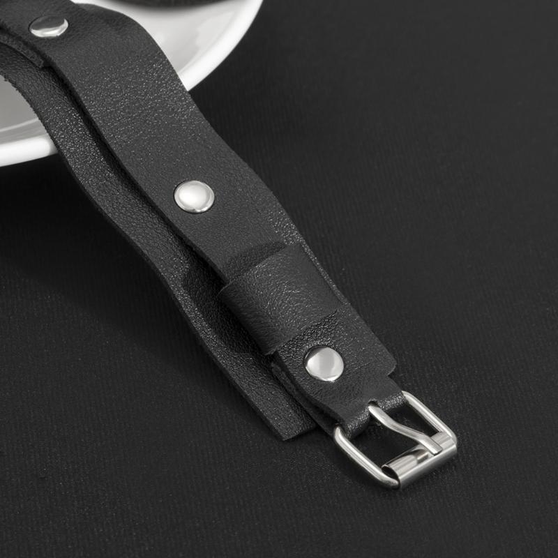 Fashion PU Shirt Sleeve Holder Adjustable Armlet Bracelets for Nightclub Male