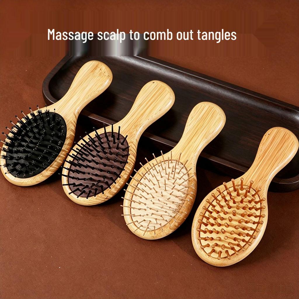 **Mini Bamboo Scalp Massage & Detangling Comb for Women**