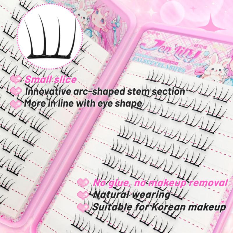 Stylish False Eyelashes Inspired Design Comic Fluffy Clustered Slender Self-Adhesive Segmented Lashes Perfect For Everyday
