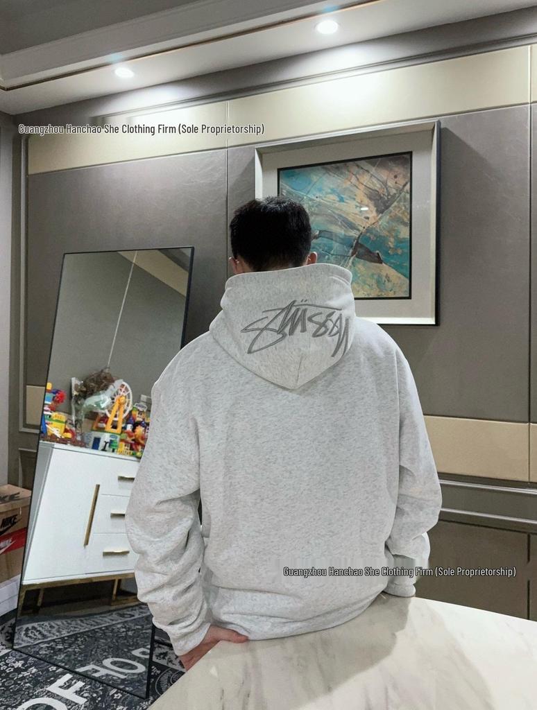 Sudadera con Aplicación Trasera SS23: Nuevo Gorro con Cremallera Retro de Alta Calle con Logo Bordado