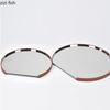 Stainless Steel Mirror Tray Leather Storage Trays Decorative Plate Jewelry Tray Tea Trays Display Stand Cake Dessert Plate Dish
