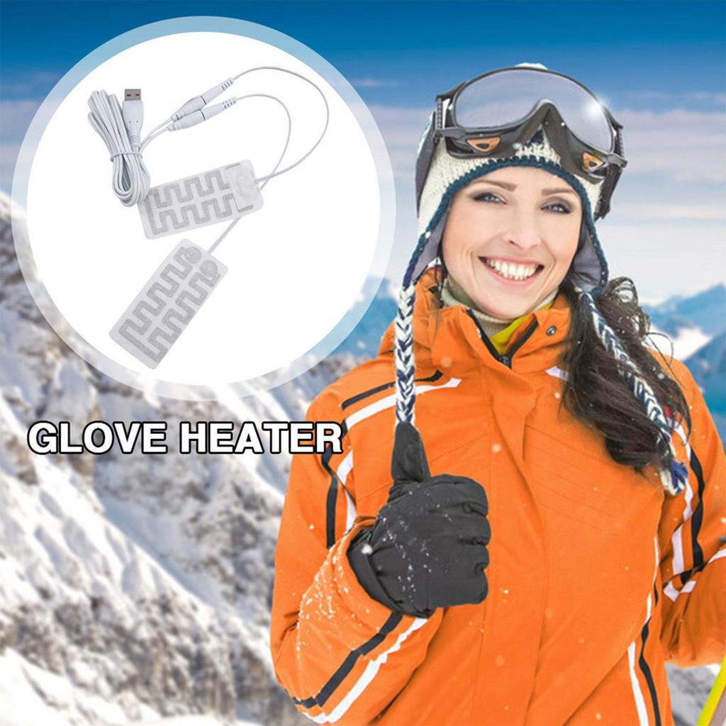 1 Stück Thermoelektrische USB-Handschuhe Heizung Beheizte Handschuhe Karbonfaser-Stoff Winter Skihandschuhe Heizfolien-Pad