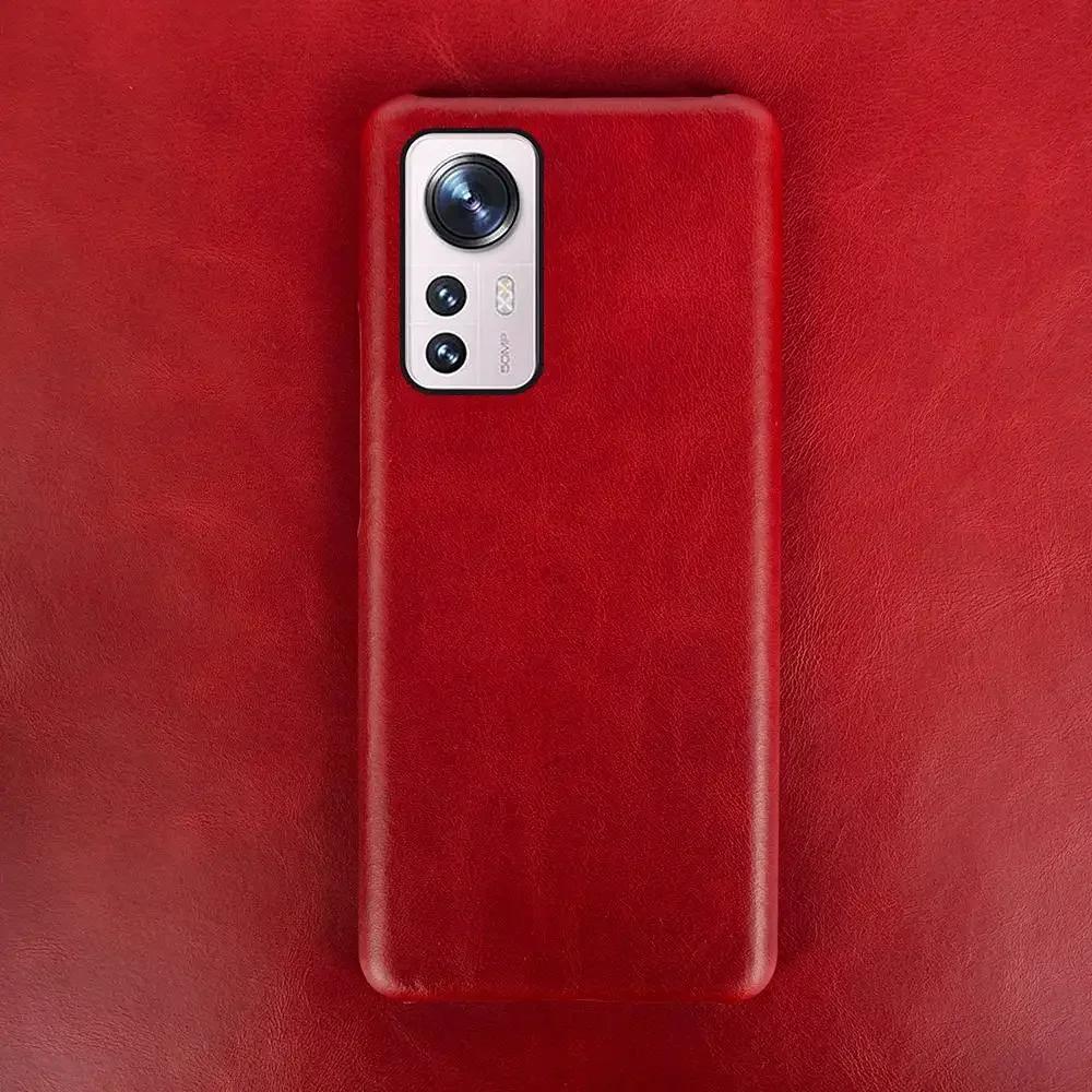 For Xiaomi 12t Pro Cases Oil Wax Pattern Genuine Leather Case Mi 14Pro 12SUltra Mi12Lite 12X Cover Poco X7Pro X3 X4 Coque Fundas