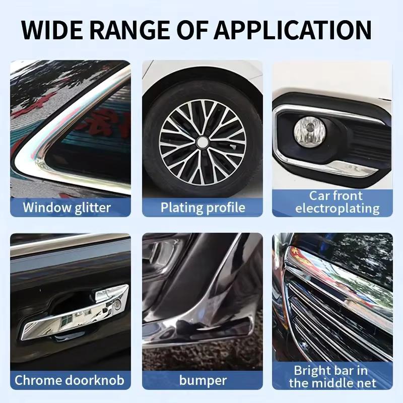 Reparaturpaste für Auto-Chromteile, Speziell entwickelt zur Wiederherstellung von oxidiertem Chromschmuck und Emblemen, Wird mit einem Schwamm geliefert