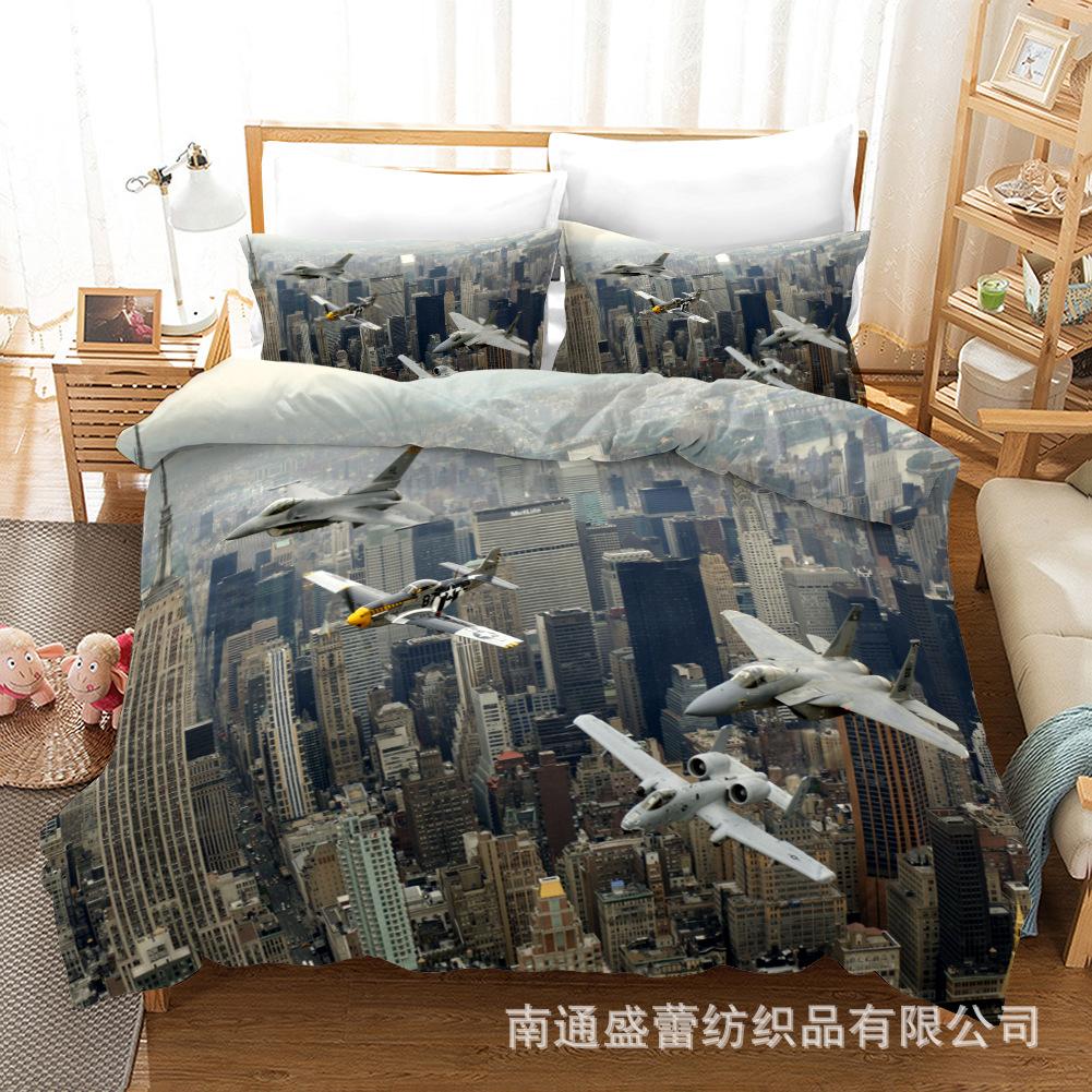 3D Fighter Three-Piece Bedding Home Textile Quilt Cover Four-Piece Children'S Bedding