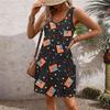 Women's Casual Sundress With Pockets Summer Boho Beach Dress Floral Blouses For Women T-Shirts Dress V Neck Loose Tank Dresses