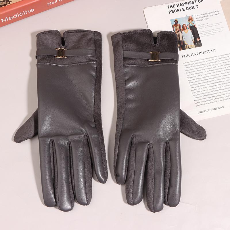 Winter Women Keep Warm Touch Screen Plus Fleece Gloves Elegant Fashion Personality Soft Drive Cycling