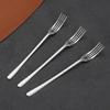 Stainless Steel Fruit Fork Western Food Round Hole Fork Hotel Home Dessert Fork Steak Fork