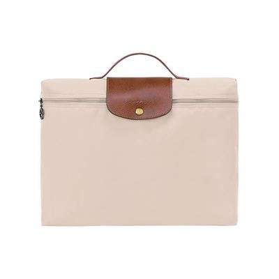 Longchamp Le Pliage Green 37 Skládací Přenosná Zapínání na patentky Zip Plátno s koženým lemováním Aktovka Kabelka Malé pánské kabelky 2182089P71