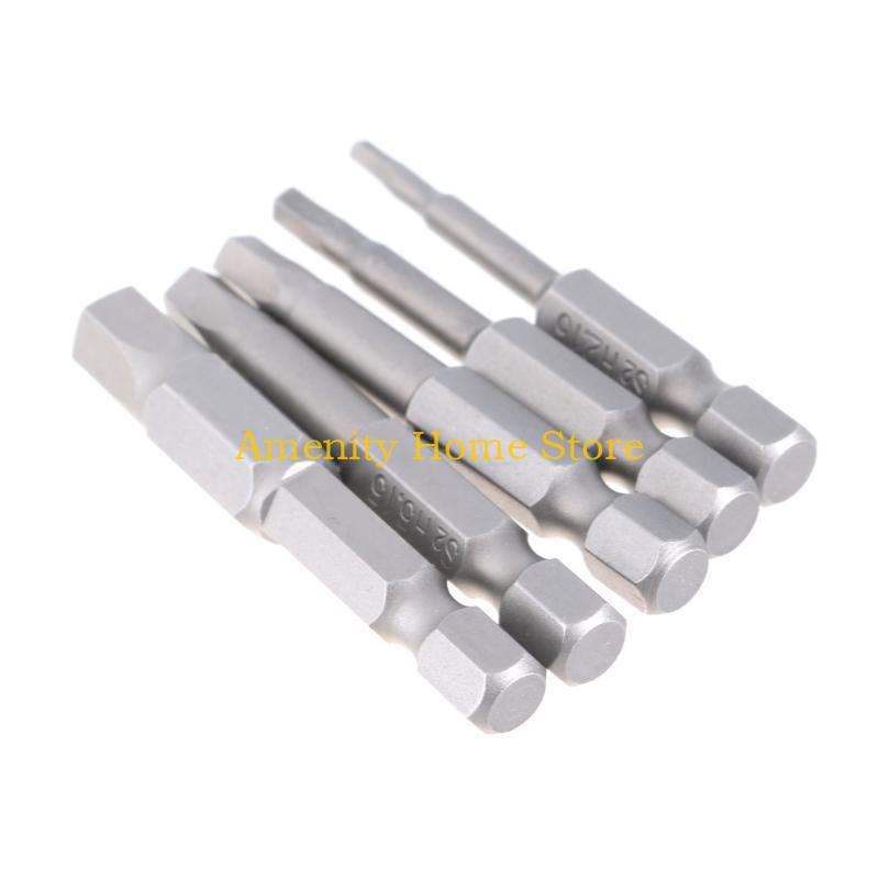 F26C 10Pieces 2.15-7.55 Magnetic Pentagonal Head Screwdriver Bits with 1/4" Secure Pentagonal Screwdriver Bit Set