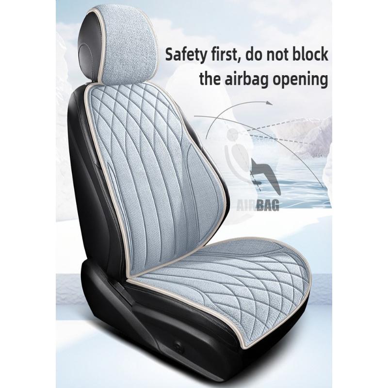 Universal Split-Type Car Seat Cover Four Season Auto Flax Breathable Anti-Slip Covers For Car Seats Cover Protection Seat Covers