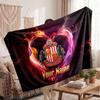 Swansea City FC Personalisierte Fleecedecke Mit Fußballlogo, Individueller Name Text Weich Warm Zuhause Überwurfdecke