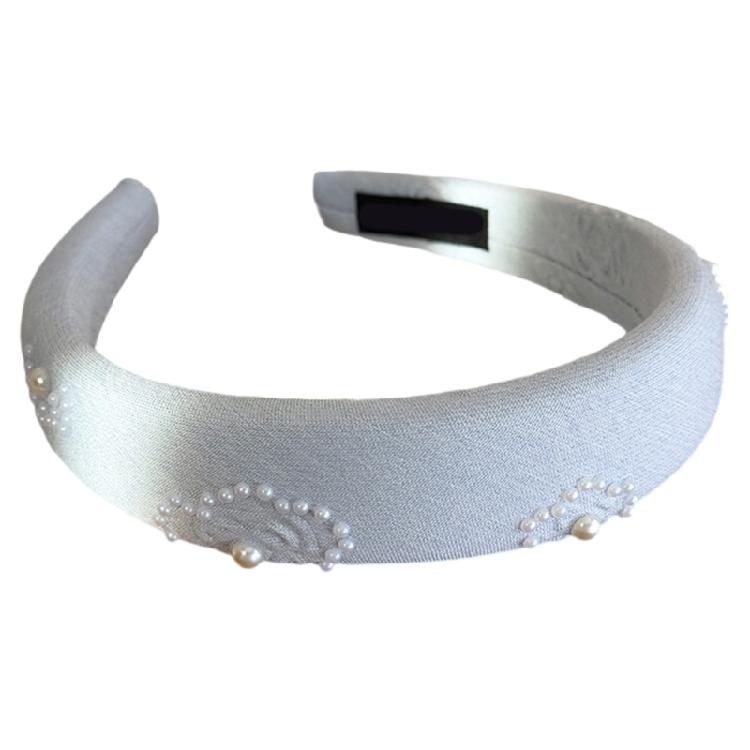 Luxury Floral Design Headbands For Women Fabric Hair Accessory With Bead Detailing Hairband Headwear For Special Event